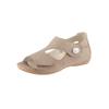 Sandale WALDLÄUFER, Damen, Gr. 7,5, grau (taupe), Nubukleder, klassisch, Schuhe Sandale