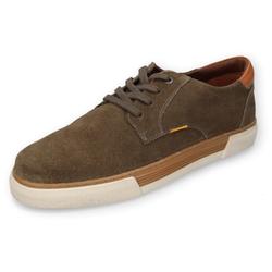 Sneaker CAMEL ACTIVE, Herren, Gr. 43, grün (khaki), Veloursleder, casual, Schuhe, Schnürschuh, Freizeitschuh, Business Sneaker mit Schnürung