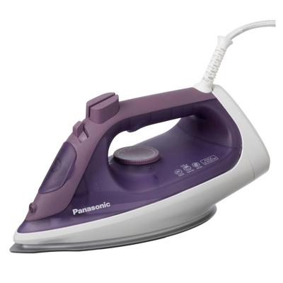 Panasonic Dry & Steam Multidirectional Iron With Ceramic U-Shape Soleplate And 360° Rotating Cord, Purple