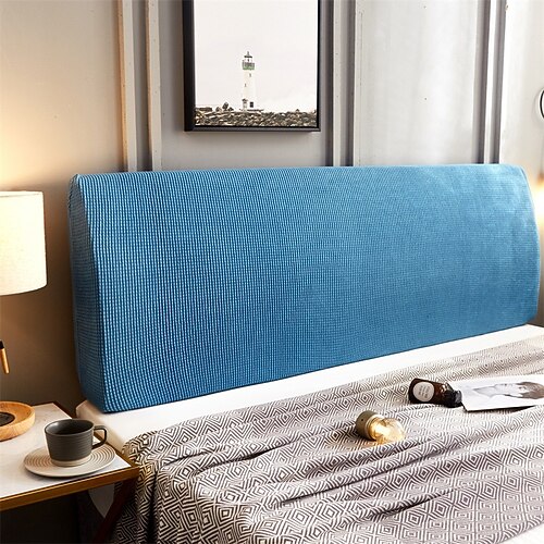 Verdickte gesteppte Kopfteilabdeckung dehnbare All-Inclusive Kopfteil-Schutzhülle Bettkopfabdeckung staubdichtes Schutzhull für Betten in voller Größe Image