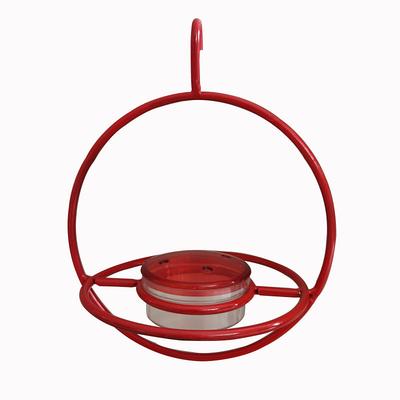 Hummble Slim Hummingbird Feeder Circular Hanging Hummingbird Feeder, Glass Bottle Humming Bird Feeder with Circular Metal Frame and Perch, Outdoor Hanging Humming Bird Feeder
