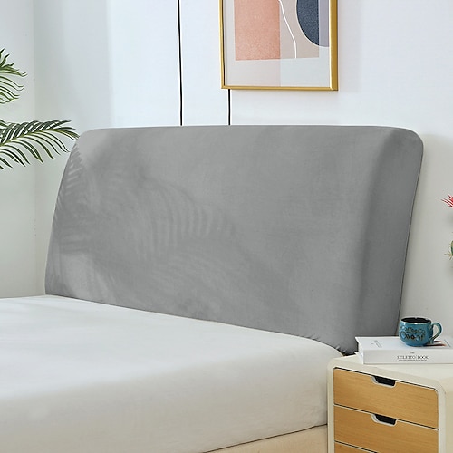 Kopfteil Abdeckungen Slipcover Dehnbares Bett Kopfteil Abdeckungen Kleine quadratische Jacquard Staubdichter Schutzabdeckung Bett Kopfteil Abdeckung Königin Größe König Twin für gepolstertes Kopfteil Image