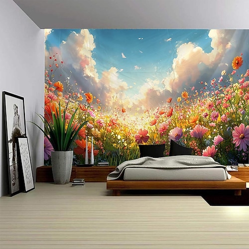 eine Frühlingspflanze oder Blume Wandteppich Wandkunst großer Wandteppich Wandbild Dekor Fotografie Hintergrund Decke Vorhang Haus Schlafzimmer Wohnzimmer Dekoration Image