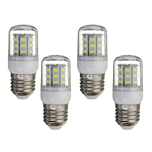 4 Stück E14 E27 LED Mais Glühbirnen 3W 12V 5730 SMD 24 LEDs Birnen Lampen weiß warmweiß für Home Office Bar Deckenleuchte Wandleuchte Image