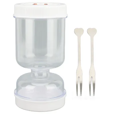 Pickle Separator Jar ABS Pickle Olive Hourglass Jar Multi Purpose Leakproof Dry Wet Depart