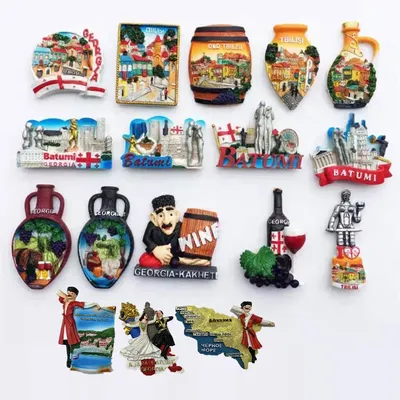 Georgia Customs And Culture 3D Refrigerator Magnets Fridge Magnetic Tourist Souvenir Decoration