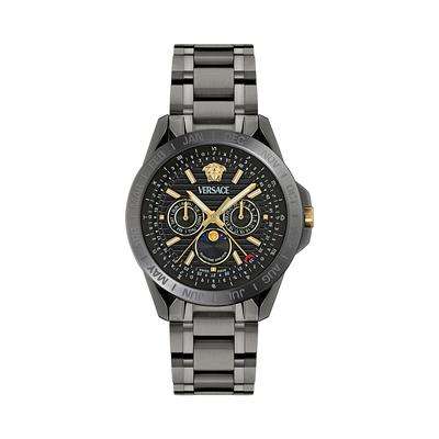 Versace V-Galaxy Moonphase Watch, 43mm - Black/Black