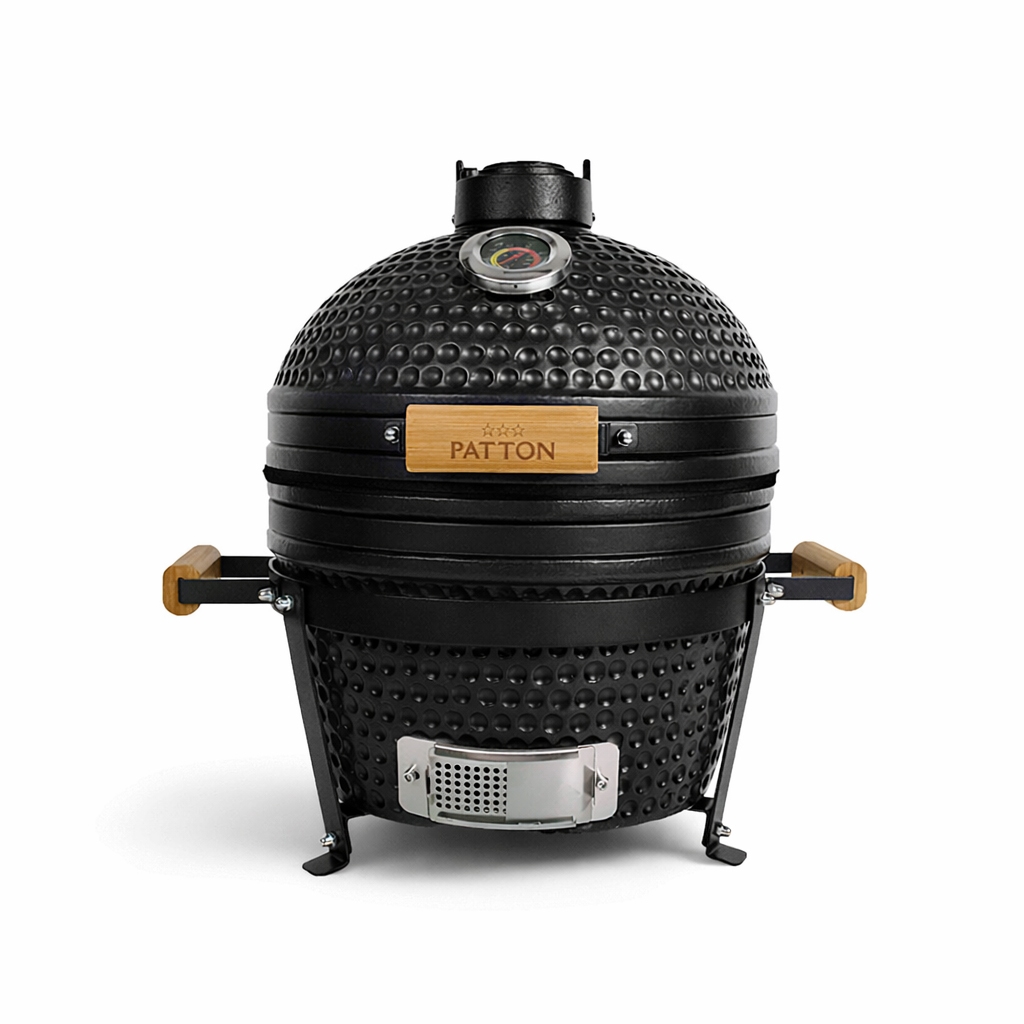 Patton Kamado Grill Holzkohlegrill "Classic", Grill Ø34cm, Mattschwarz Image