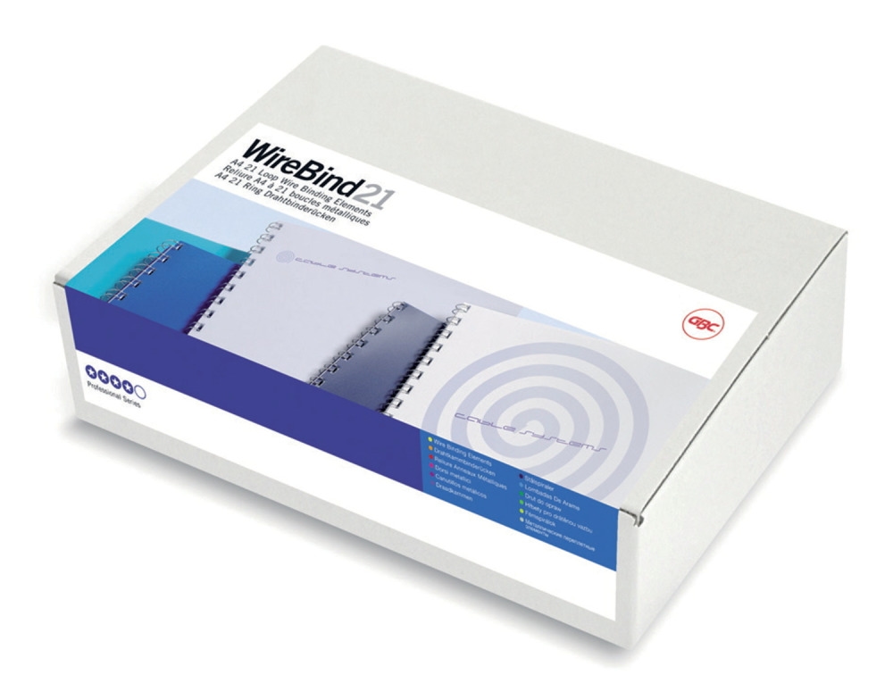 GBC Metall Drahtbinderücken Schwarz 10 mm 85 Blatt DIN A4 100 Stück Image