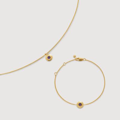 February Birthstone Chain Bracelet & Necklace Set