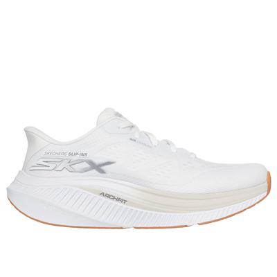 Skechers Men's Slip-ins: GO WALK Max Cushioning Arch Fit - Jesper Sneaker | Size 10.5 | White | Textile/Synthetic | Vegan | Machine Washable