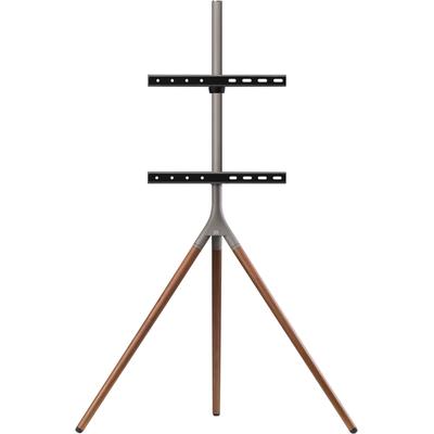 ONE FOR ALL TV-Ständer "Tripod 360 WM 7471", braun (walnuss, grau), B:87cm H:138,5cm T:42cm, Gerätehalterungen, TV Stand Ultraslim TURN 65"