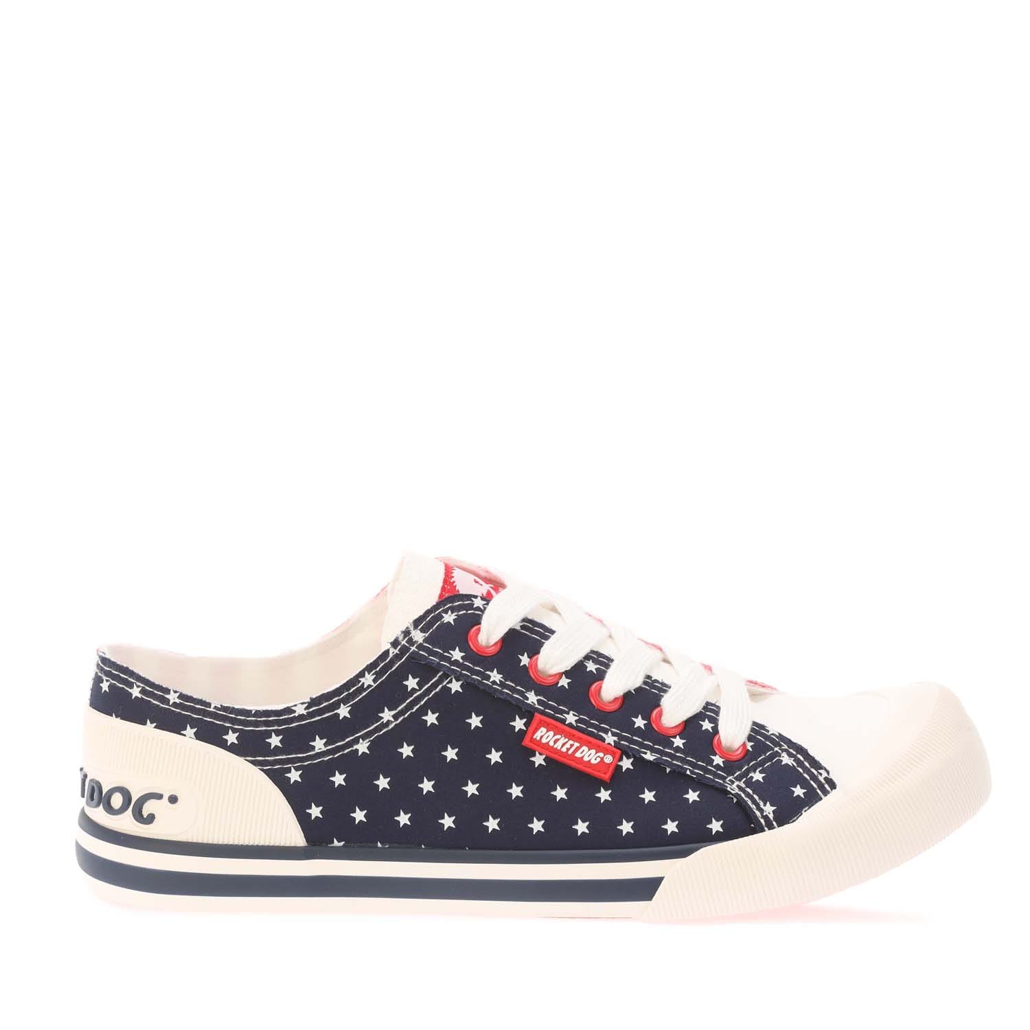 Rocket Dog Womens Jazzin Spangle Banner Pumps in Red Navy Textile - Size UK 5 | Rocket Dog Sale | Discount Designer Brands