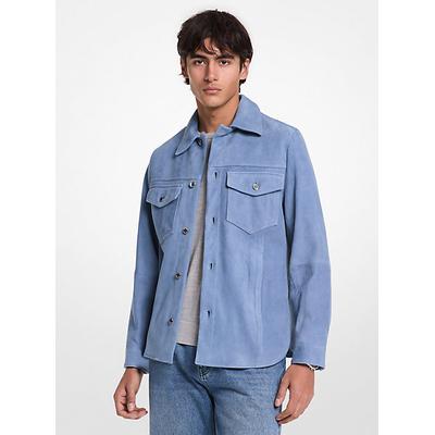 Michael Kors Suede Shirt Jacket Blue L