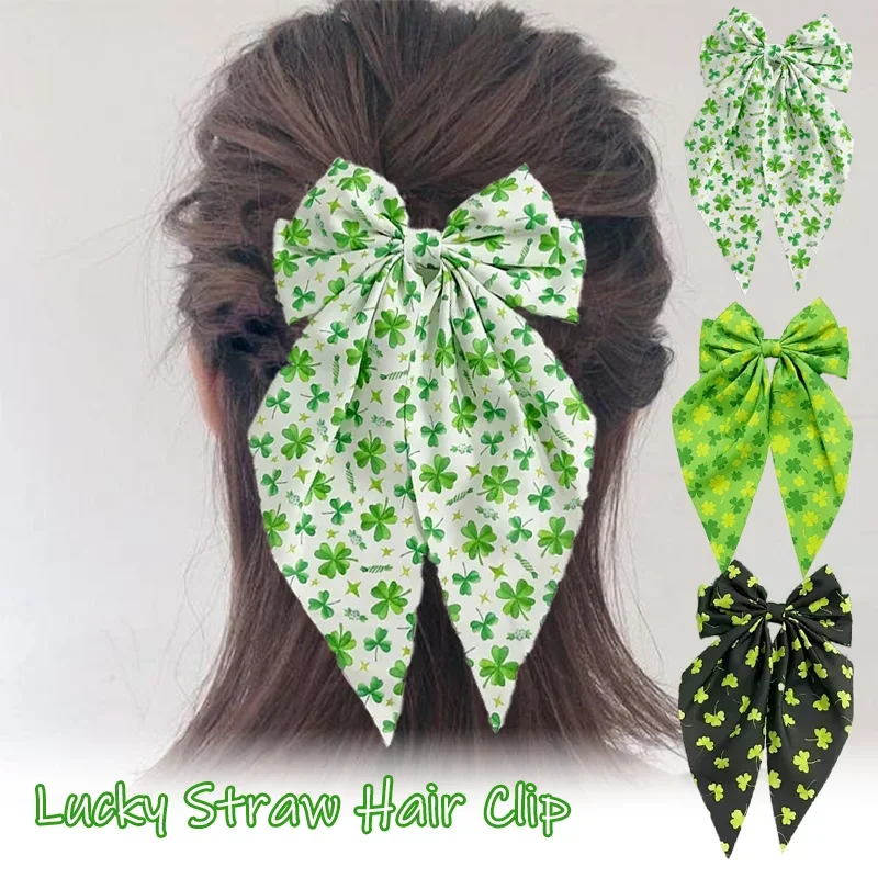 Frühlings-Schmetterlings-Haarspangen, modische bedruckte Haarspangen, Glücksklee-Haarspangen, niedliche, elegante Accessoires, Pendeln, Reisen, Dating Image