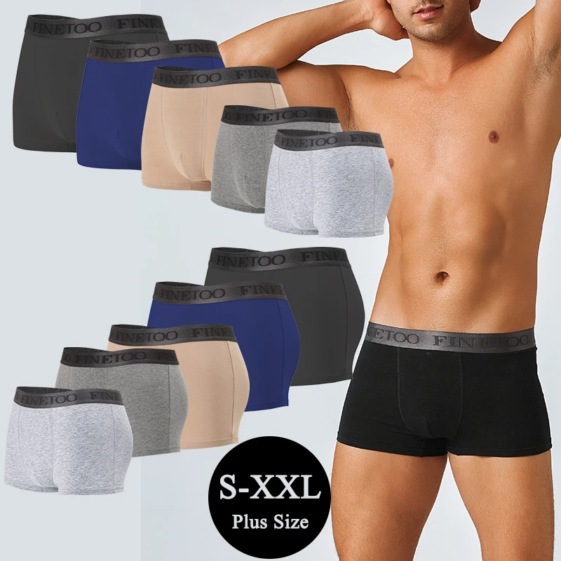 Finetoo Herren-Unterwäsche, männliche Boxershorts, sexy Unterhose, bequem, atmungsaktiv, modischer Stil, Weichheit, Jungen-Catton-Höschen, Boxershorts Image