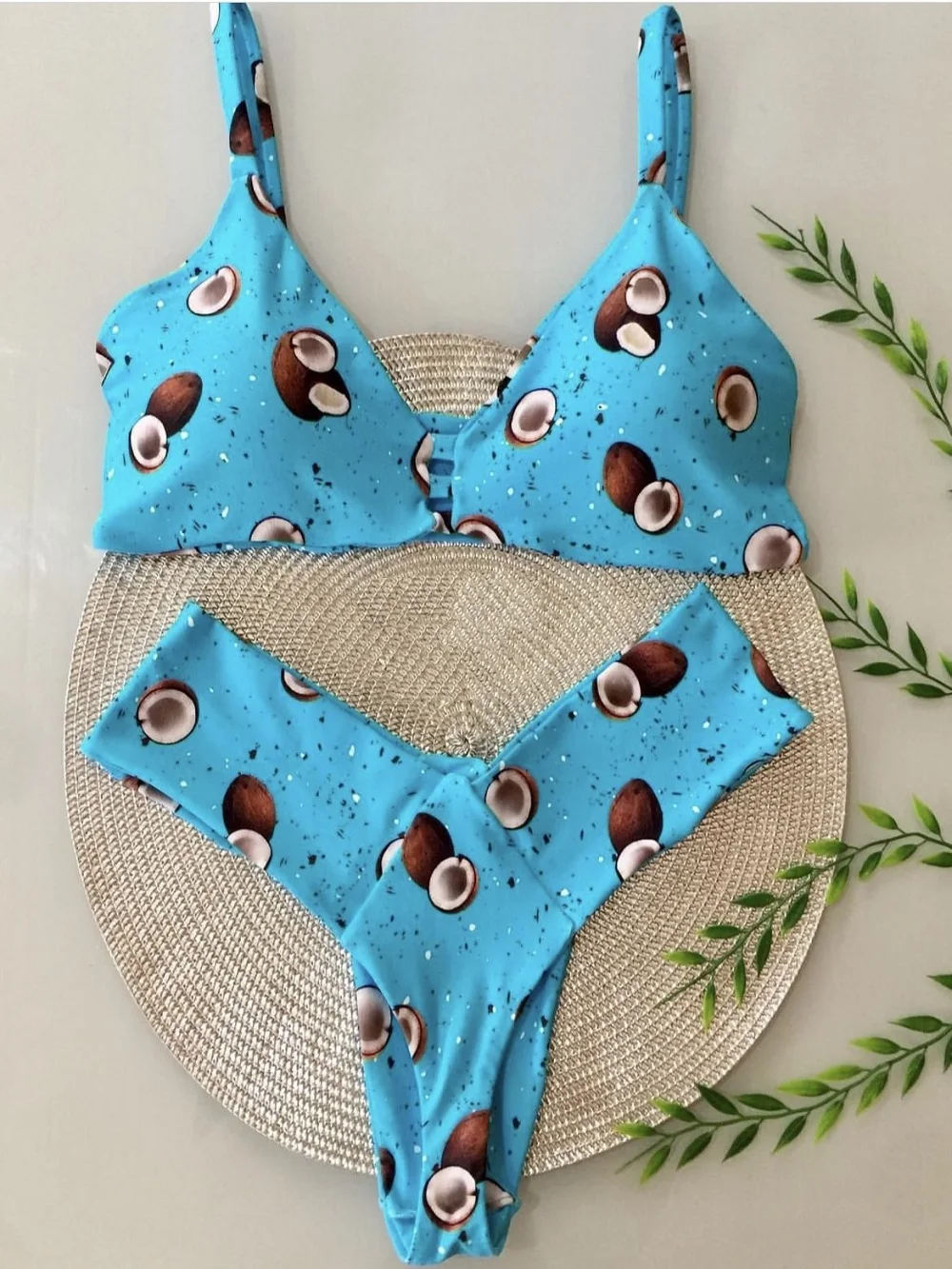 Bademode Damen Leopardenmuster Bikini Biquini Brasilianische Bademode 2-teiliges Set Damen Bikini String Badeanzug Strandkleidung Image