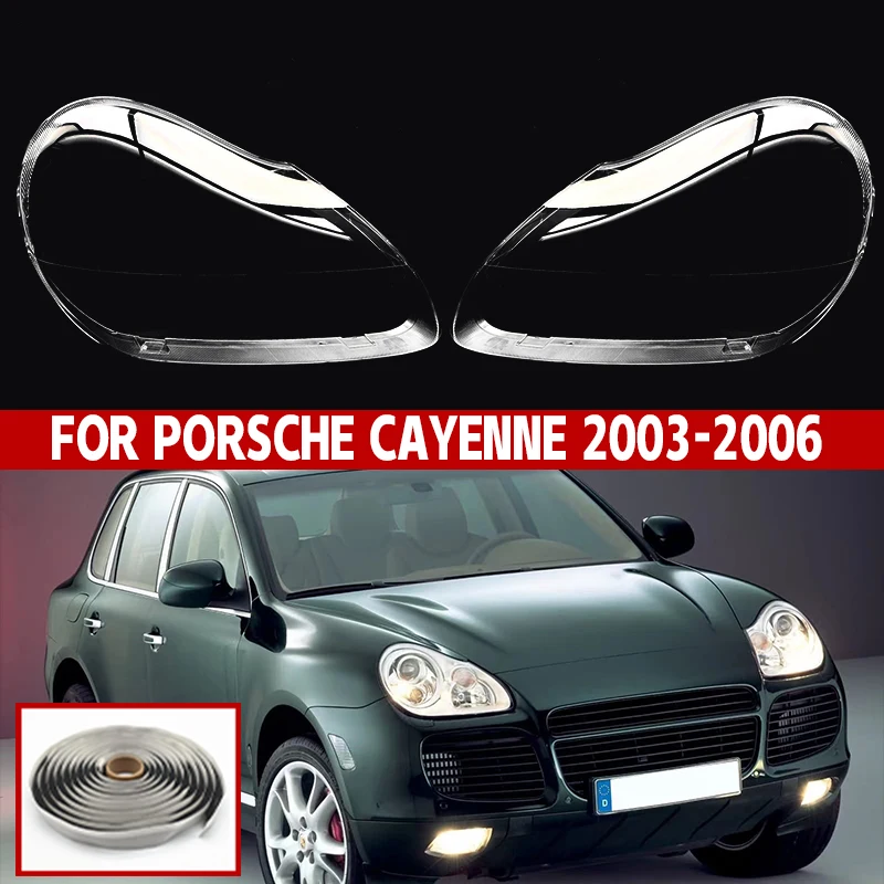 Für Porsche Cayenne 955 2004 2005 2006, Scheinwerfer Objektiv Glas Shell Auto Front Scheinwerfer Abdeckung Plexiglas Klar Lampe Lampenschirm