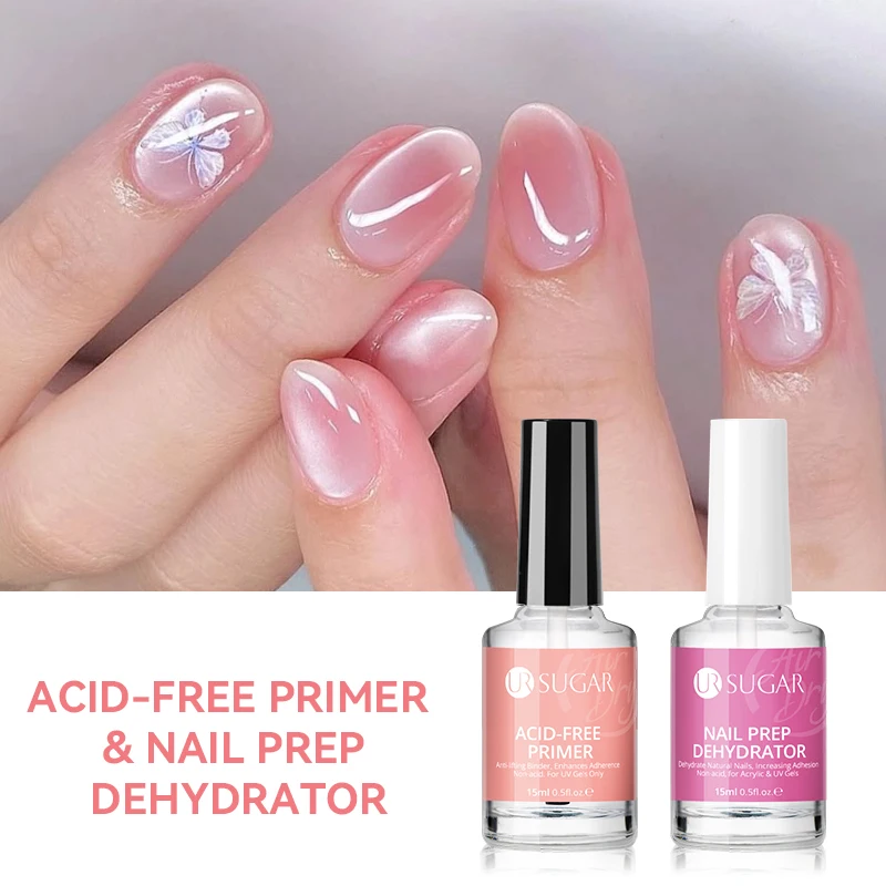 UR SURGAR 2 TEILE/SATZ 15/30/100ML Nagel-Primer Und Nagel Prep Dörrgerät Set Semi-permanent lack Funktionale Gel Nail art Maniküre Image