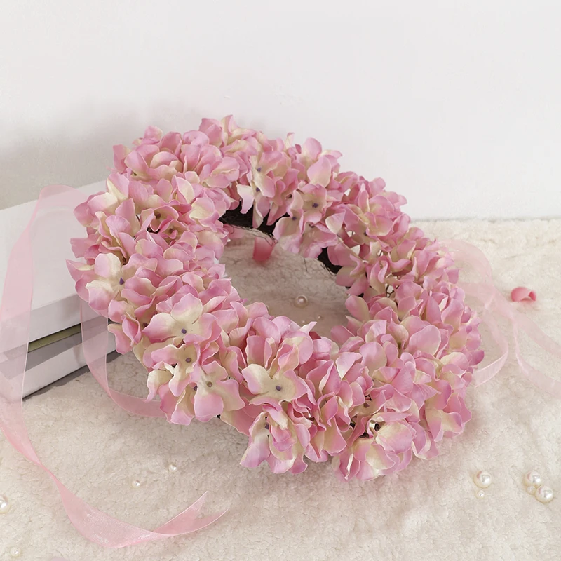 1pc Hortensien kreis kranz, Hochzeits feier, Thanksgiving-Halloween, Gedenktag familie Innen-und Außen kranz dekoration Image