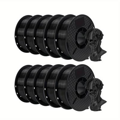 TEMU 22lbs Petg Filament 1.75mm 10 Rolls 1kg/spool No Strong Toughness High Quality Wound 3d Printer Materials