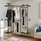 Wisfor Industrial Pipe Clothing Rack, Wall Mounted Clothing Rack for Hanging Clothes,L Shape Corner