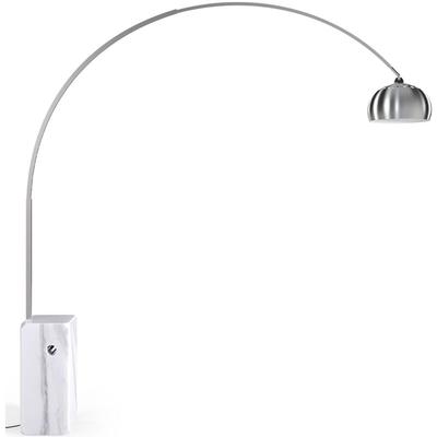 Stehlampe mit Marmorsockel - Wohnzimmerlampe - Bow Weiß Image