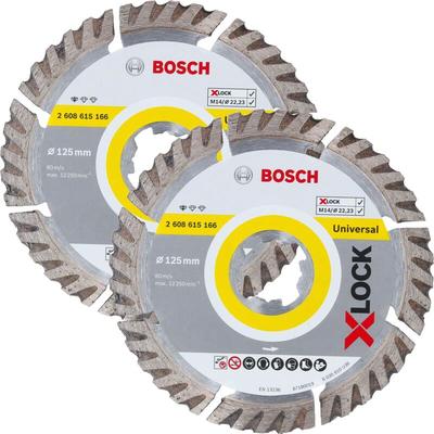 Bosch - x-lock Diamanttrennscheibe Standard for Universal Doppelpack 125 mm - 2608615247 Image
