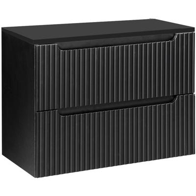 Waschtisch-Unterschrank 80cm, in schwarz, NEWPORT-56-BLACK Image