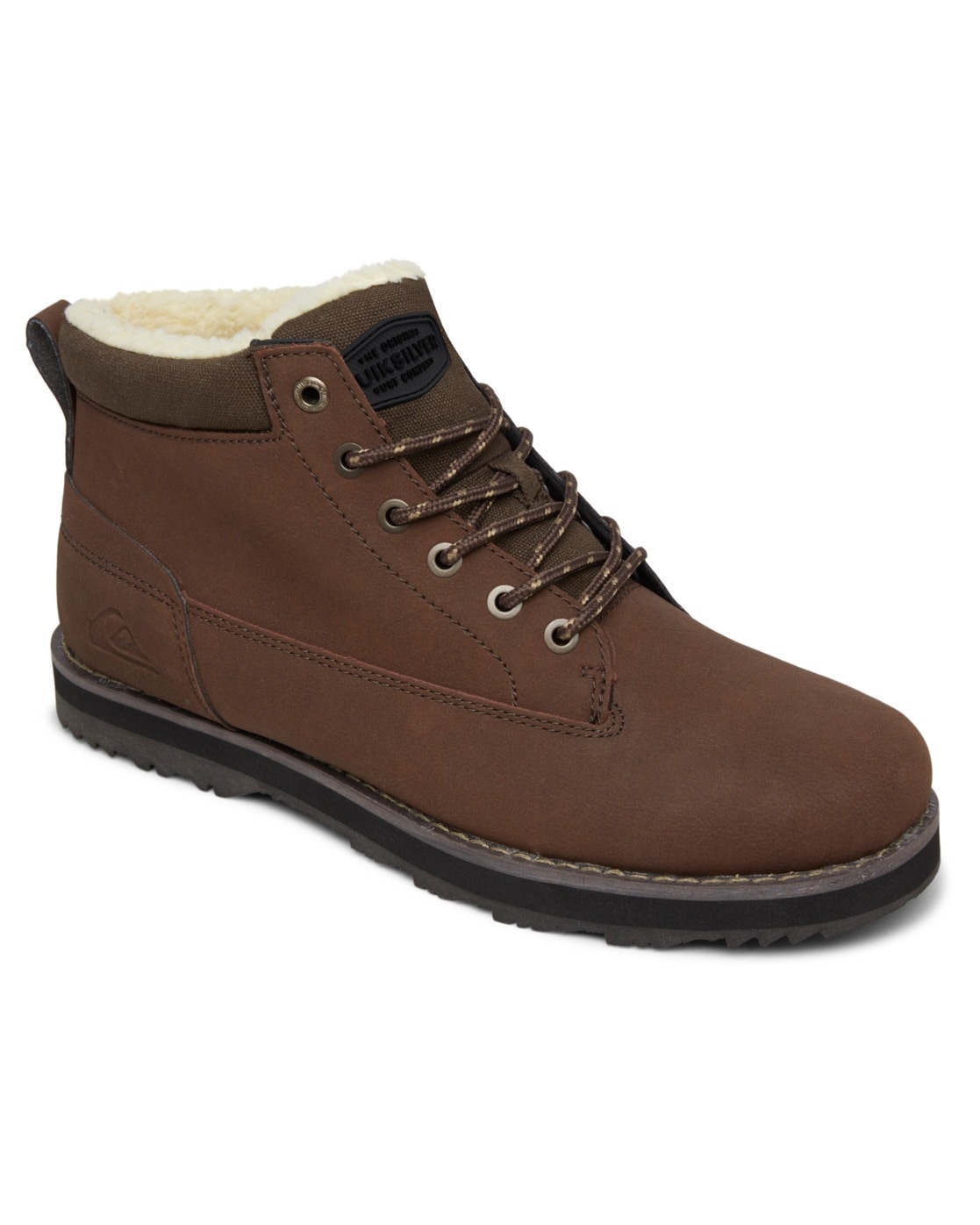 Winterboots QUIKSILVER "Mission V", Herren, Gr. 7(40), braun (braun, braun, braun), Obermaterial: Leder / Futter: Textil / Außensohle: Gummi, Schuhe Winterboots