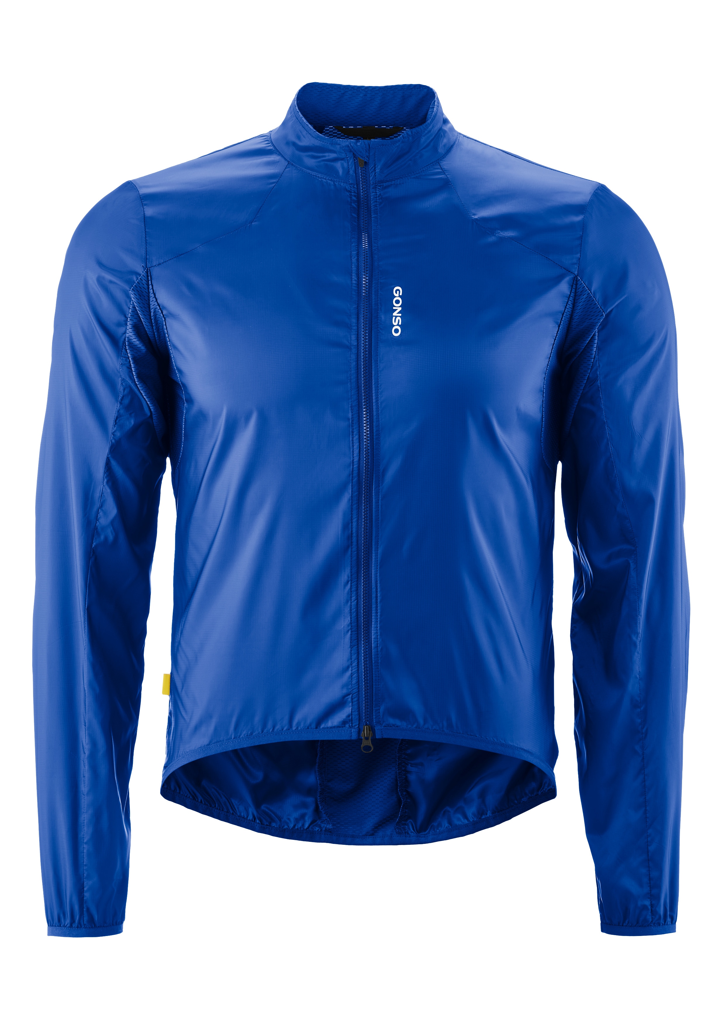 Fahrradjacke GONSO "Road Jacket Wind M", Herren, Gr. M, blau (dunkelblau), 100% Polyester, Rundhals, Jacken, Herren Radjacke, atmungsaktive Rennrad-Windjacke, Funktionsjacke Image