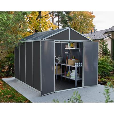 Gerätehaus PALRAM - CANOPIA "Rubicon", grau, Kunststoff, Polycarbonat (PC), Aluminium, Gerätehäuser, mit lebenslang widerstandsfähigen Wandpaneelen Image