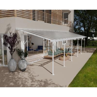 Terrassendach PALRAM - CANOPIA "Feria Alu Terrassenüberdachung", weiß, B:1035cm T:294cm, Aluminium, Polycarbonat (PC), Terrassenüberdachungen, einfache DIY Montage Image