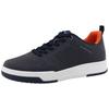 Plateausneaker TOM TAILOR, Herren, Gr. 42, blau (navy), Lederimitat, Textil, sportlich, Schuhe, Freizeitschuh, Halbschuh, Schnürschuh mit Lochmuster