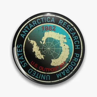 The Thing Antarctica Research Program Ou Soft Button Pin Creative Cartoon Lover Collar Decor