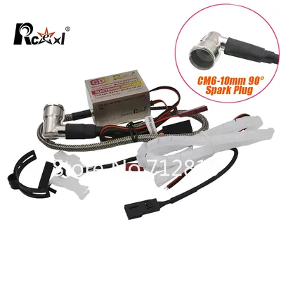 Rcexl Ignition CDI CM6-10mm 90 Degree Spark Plug DA DLE Gas Petrol Engine Rc Airplane for