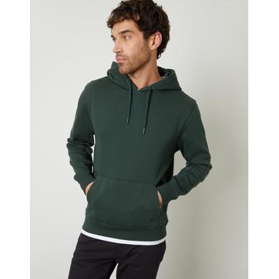 Forest Green Mock T-Shirt Pullover Hoodie