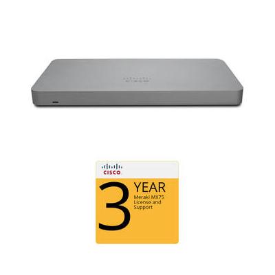 Cisco Meraki MX75 Router/Security Appliance with 3-Year Advanced Security License MX75-HW