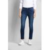 5-Pocket-Jeans BUGATTI, Damen, Gr. 44, Normalgrößen, blau (dunkelblau), 81% Baumwolle, 9% Polyester, 6% Elastomultiester, 4% Elasthan, Jeans, mit Flexcity-Stretch