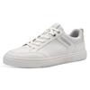 Plateausneaker MARCO TOZZI, Herren, Gr. 44, weiß, Lederimitat, Textil, clean, sportlich, Schuhe, Freizeitsch, Halbschuh, Schnürschuh mit Perforierung und Ziernähten