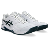 Tennisschuh ASICS "GEL-DEDICATE 8 CLAY", Gr. 42, weiß, saxon grün, Textil, Synthetik, sportlich, Schuhe, Sandplatzschuhe für Ascheplätze