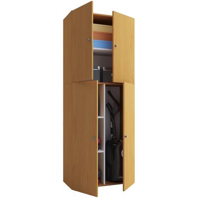 Mehrzweckschrank VCM "VCM Holz Besenschrank 6 Fächer Haushaltsschrank Maße: B. 70 x H. 184 x T. 40 cm 4 Drehtüren - Lona