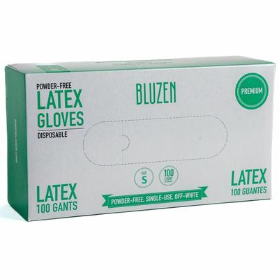 BLUZEN Powder-Free Latex Gloves, 4 mil Thickness, Small Size, 100/Box, 10/Carton (RMLLAT101SCT)