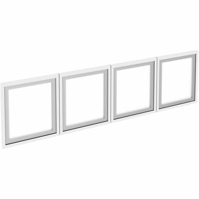 Lorell Desk-Mount Hutch Frosted Glass Door, 60