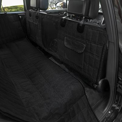 TEMU The Pet Seat Cover For The Back Of The Car Split Into 2 Pockets, With A Mesh And Includes A Safety Leash, Against Scratches. Image