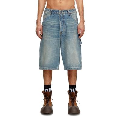 Denim Utility Shorts - Blue - DIESEL Shorts