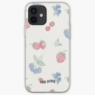 Summer Berries Print Iphone Tough Case Phone Case Customizable for iPhone X XS XR Max 6 6S 7 8 Plus 11 12 13 14 Pro Max Mini