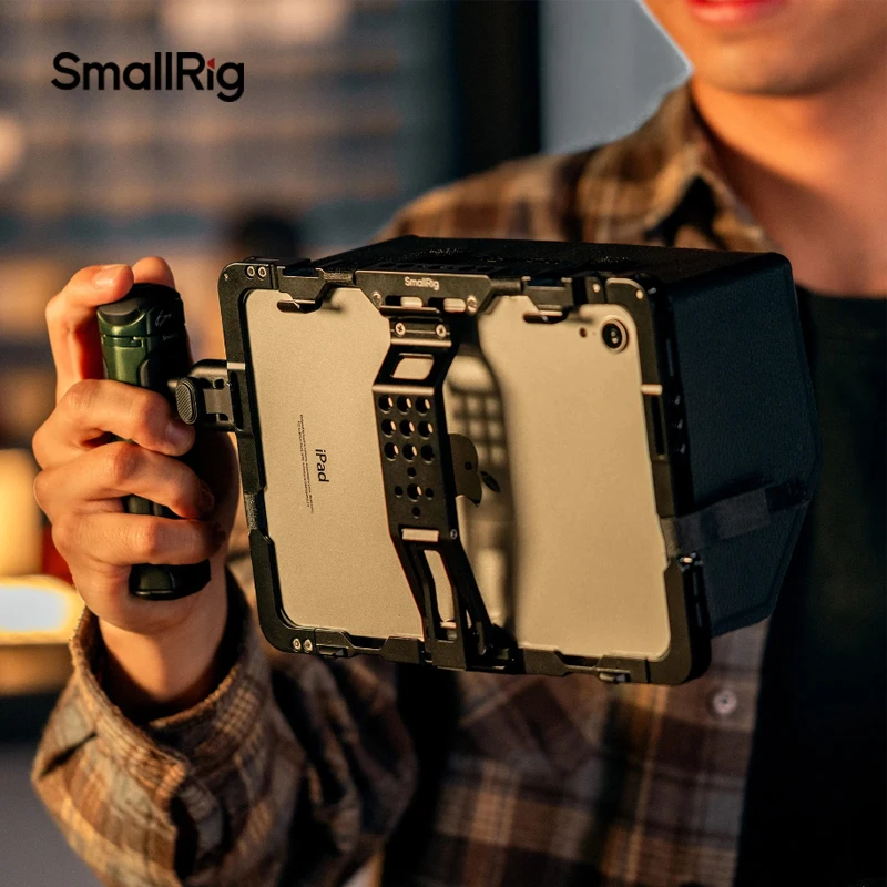 SmallRig Universal Cage für iPad Mini 6/A17 Pro/iPad Air und iPad Pro Bildschirmgrößen 8,3" bis 13,0" als Desktop-Unterstützung, MD5059 Image