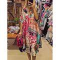Damen Midikleid Casual kleid A Linie Kleid Stilvoll Brautkleider schlicht Urlaub Täglich Lockere Passform Herz Blumen Leopard Kurzarm V Ausschnitt Rosa Blau Grün Sommer