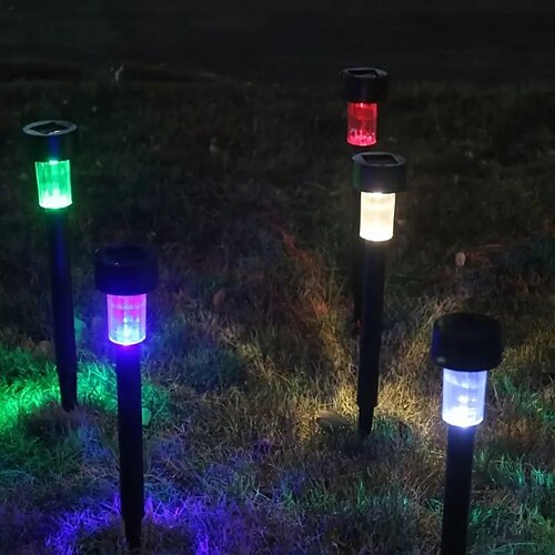 10 Stück Solar-Steckdosenleuchte für den Außenbereich, kleine Röhre, für den Innenhof, Garten, Rasen, Weg, Valentinstag, Hochzeit, Festival, Atmosphäre, dekoratives Licht Image